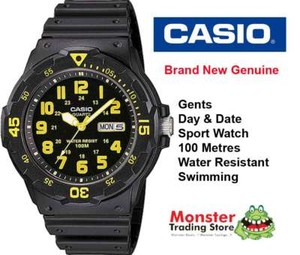 CASIO WATCH MRW-200H-9BVDF 100 METRES WATER RESISTANT, SWIMMING | eBay