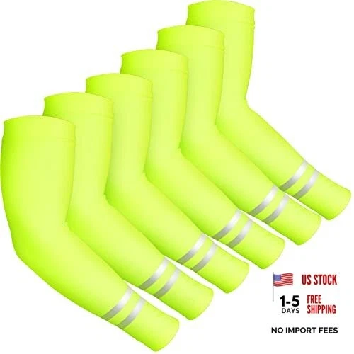 6 Pairs UV Sun Protection Arm Sleeves for Men Women Fluorescent Yellow
Opens in a new window or tab