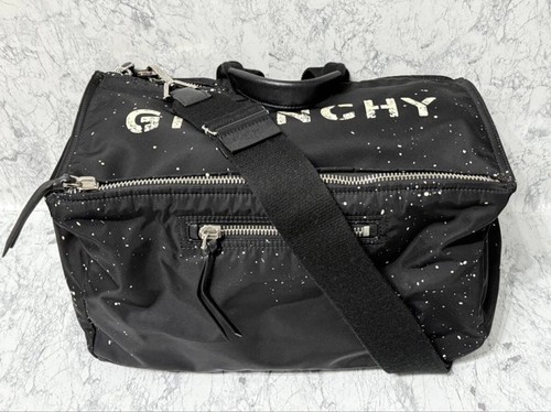 Givenchy 2way Handbag Shoulderbag Pandora Canvas Leather Black Ships From Japan