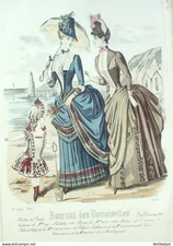 J.Demoiselles 1886 Fashion Engraving # 4579 (Old Fashion Plate)