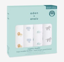 Aden  Anais Organic Large Swaddle Blankets Pack Of 4