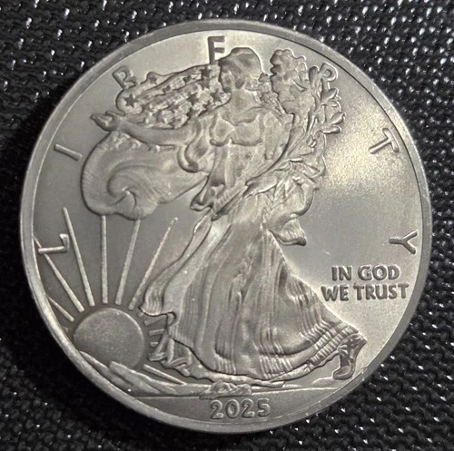 1 Ounce OZ 999 Fine Solid Titanium Walking Liberty Eagle Round Coin Ingot