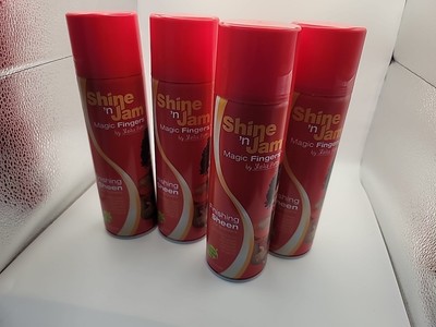 Ampro Lot of 4 Shine 'N Jam Magic Fingers For Braiders Finish Sheen 11.5oz NEW