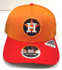 Houston Astros MLB NE 2025 Spring Training Trucker Stretch-Snapback Hat~Orange