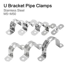 Stainless Steel 5-50mm Plumbing Pipe Saddle Tube C Clip Clamp Clevis Brackets