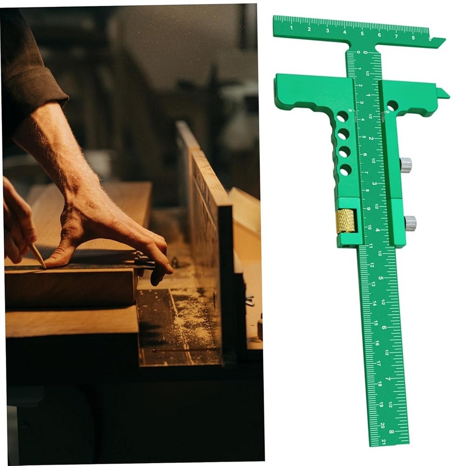 Woodworking Sliding Square Ruler Adjustable Aluminum Alloy Marking ...