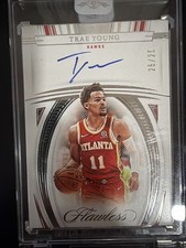 2021-22 Panini Flawless Trae Young On Card Autograph #FA-TRY /25 Hawks