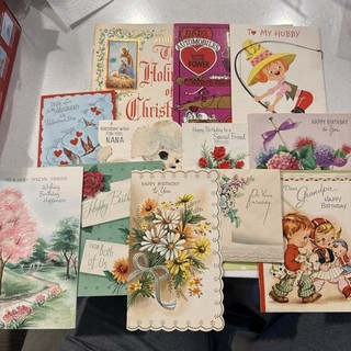 12 biglietti di auguri vintage USATI