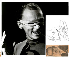 1979 Hand Signed Autograph Index Card & Photo Frank Gorshin as Riddler in Batman