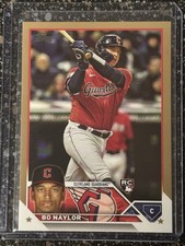 Bo Naylor 2023 Topps Series 2 Gold Parallel /2023 Rookie Card RC #421 Guardians. rookie card picture
