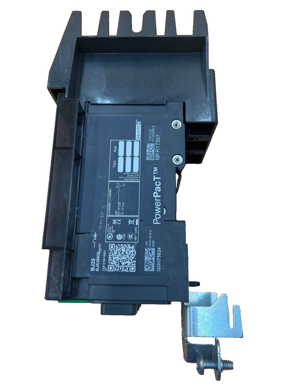 Square D BJA36025 I-Line Circuit Breaker 25A 480V 3P BJA 25 Amp 3 Pole PowerPact