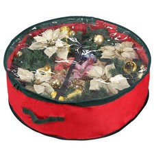 Christmas Wreath Storage Bag 48" with Clear Window Extra Large Garland Xmas...