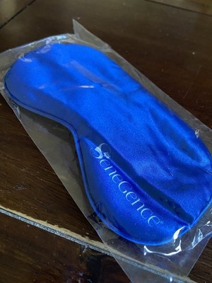 Senegence Blue Satin Single Sleep Mask Eye Cover for Sleeping and Travel