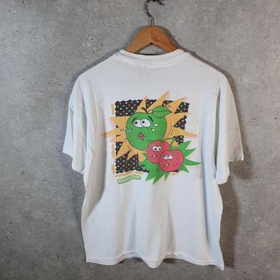 Vintage Hanes Beefy Bubble Yum Sours USA Single Stitch T-Shirt Herren XL weiß