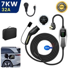 7KW Type2 Portable EV Charger For All Electric Vehicles 240V 32A 8M 2 NEMA Plug