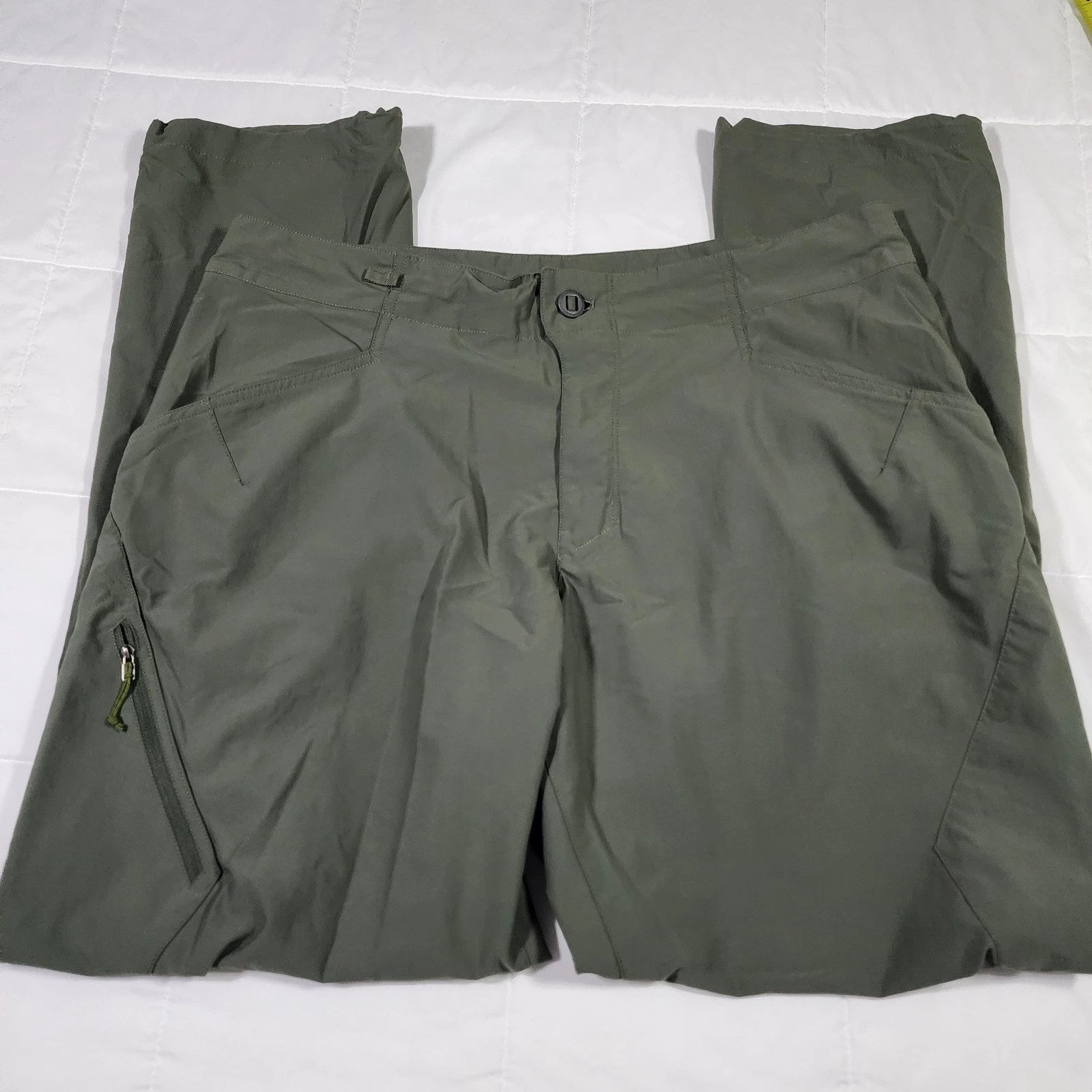 Patagonia RPS Rock Pants Men's 38 Green Climbing Hiking Nylon Poly Zipper Pocket