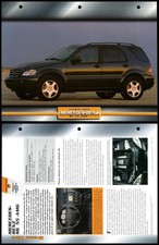 Mercedes-Benz ML 55 AMG - 1999 - Prototypes - Atlas Dream Cars Fact File Card