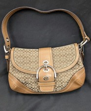 Vintage Coach Soho Signature C Buckle Leather Shoulder Bag Y2K F10925