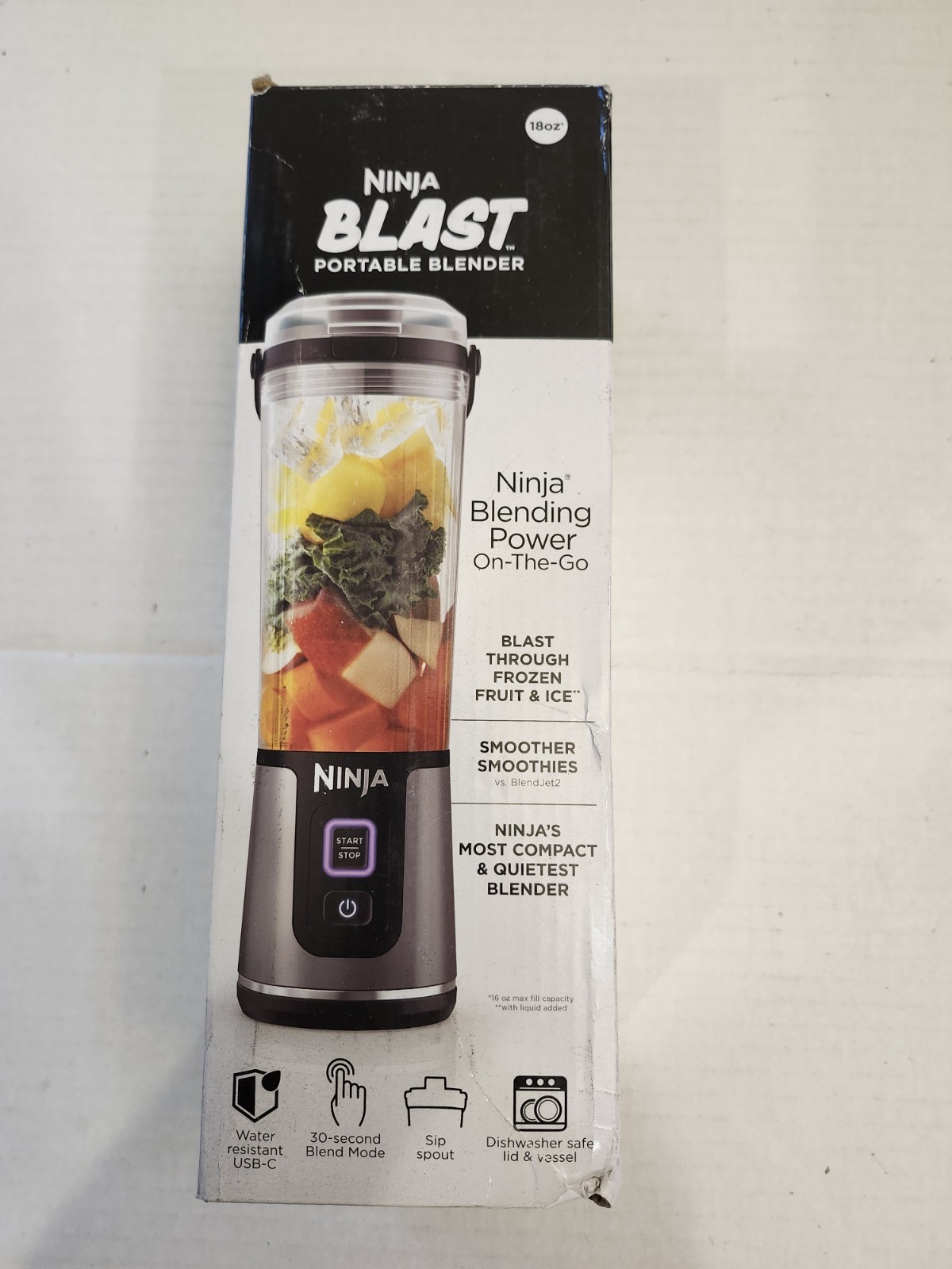 NEW Ninja BLAST 18oz PORTABLE BLENDER with Leak Proof Sip Li