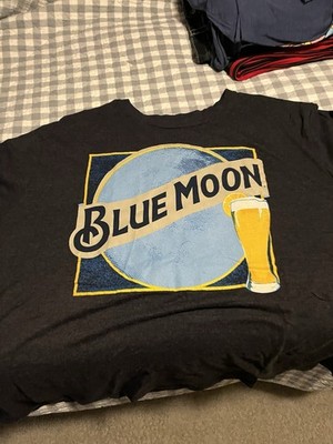 Men Blue Moon Beer Logo Belgian Dark Grey T-Shirt 5xl