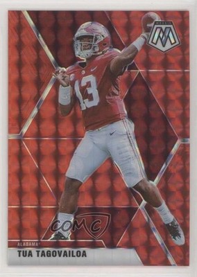 2021 Panini Mosaic Draft Picks Mosaic Red 75/99 Tua Tagovailoa #75 0c3