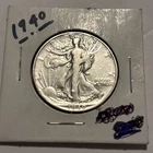 “WOW 1940 WALKING LIBERTY HALF DOLLAR “Silver”In Protective Case Very Shiny”