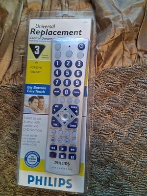Philips Universal Remote Control PM335 TV VCR DVD CABLE CBL SAT Satellite New