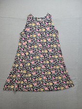 Loft Women Dress MP Floral Print Sleeveless Swing A Line Casual Scoop Neck