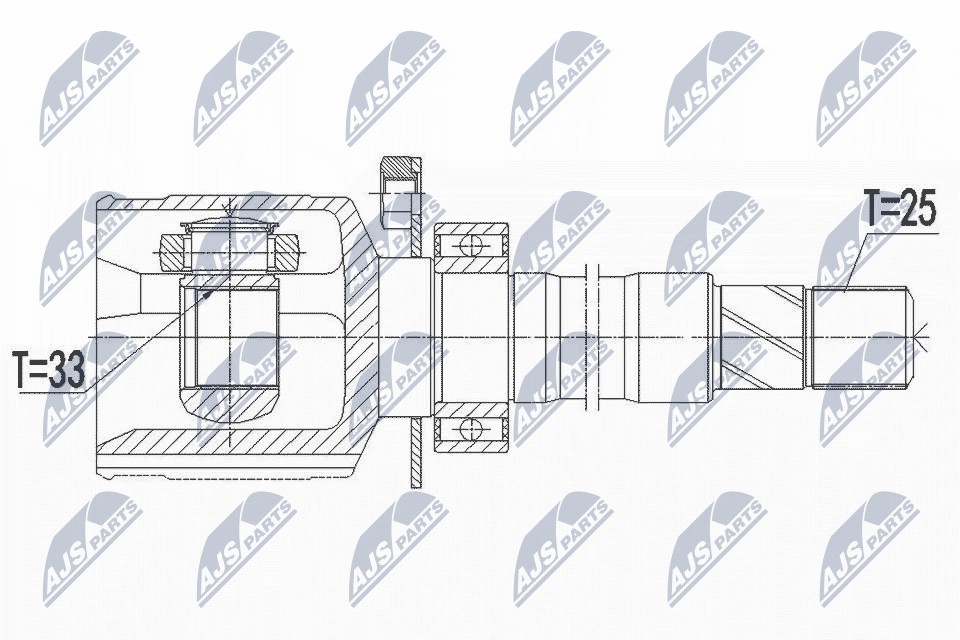 Fits NTY NPW-FT-046 Inner joint