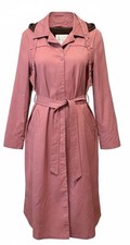Vintage London Fog Pink Belted Hooded Coat Women's Vintage Size 16 Regular