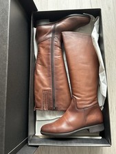 Ital. Damenstiefel im Reiterstil Cognacbraun Gr.41 ungetragen. NP 149,95€