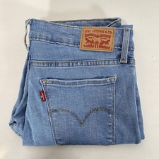 Levi’s Womens Blue 711 Skinny Stretch Cutoff Crop Jeans size 29 Very Good JE135