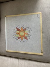 GEOMETRIC STAR/SUNBURST Hand Painted Needlepoint Canvas 14  x 14  VIP 118 NEW