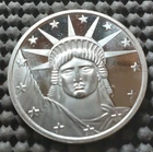 Statue Of Liberty .999 Fine Pure Silver Bullion Round