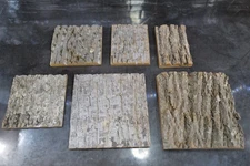 Rustic Bark Wood Boards Lot of 6 – Craft Art Project Planks Natural Bark Panels