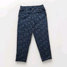 Lauren Ralph Lauren Navy Blue Nautical Boat Printed Chino Pants Women's Size 14