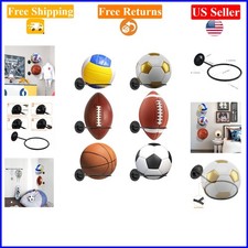 Wall Mount Sports Ball Holder for Basketball, Soccer, Volleyball, Football S...