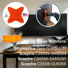TLG VESA Mount ADAPTER Bracket For Sceptre C355W/Monoprice Zero-G 35" ULTRAWIDE