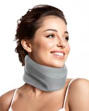 Neck Brace Cervical Collar - Neck Support Brace for Sleeping Large Grey Fit N...