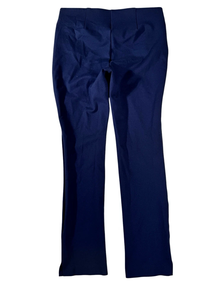 Pantalones de vestir CHICO'S azul marino frente plano ajustados pierna ajustados tiro medio para mujer talla 4 Foto 2 de 4