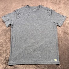 Vuori Strato Tech Shirt Mens L Blue Heather Performance Crewneck V126 Athleisure