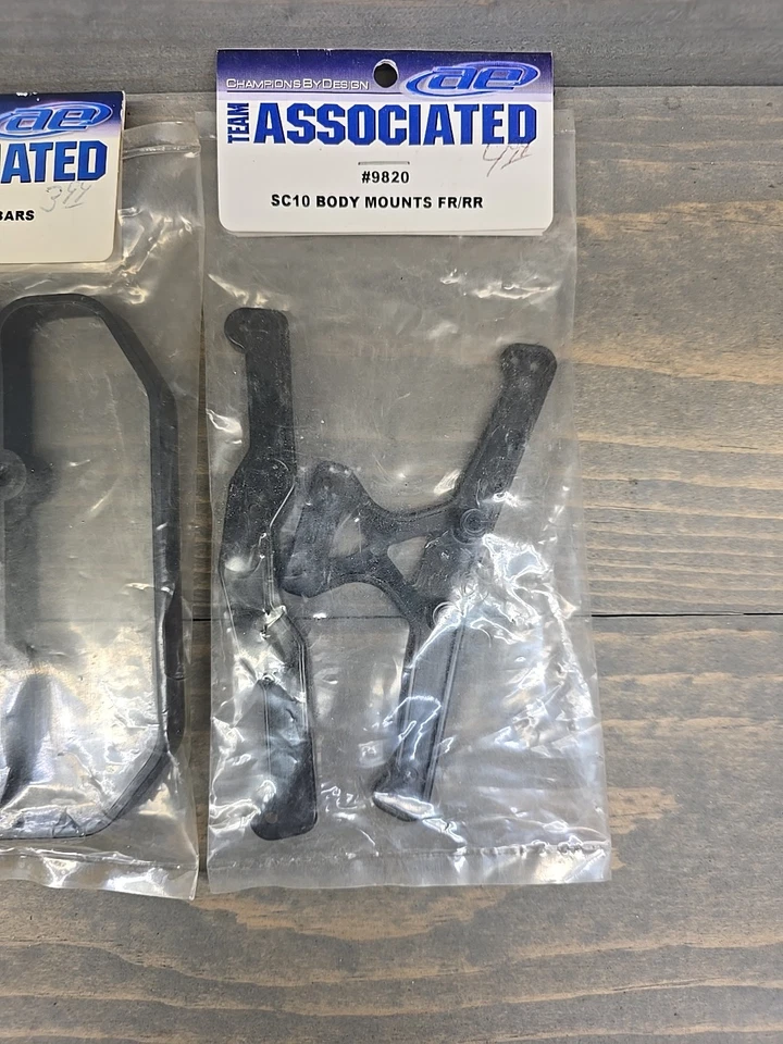 Team Associated 9822 9820 SC10 Black Nerf Bars Body Mounts RC Truck Short Course - Image 3 of 3