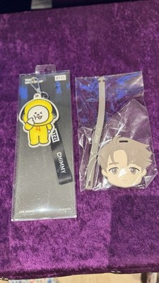 BTS BT21 Chimmy Keyring Strap and Jimin Luggage Tag Official Merchandise Set New