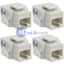 4x Cat5E Punch Down Keystone Jack RJ45 CAT5 White