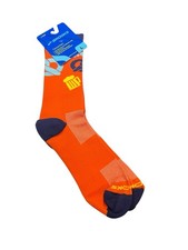 Brooks Pacesetter Orange Beer Socks Socktober Size Large NWT