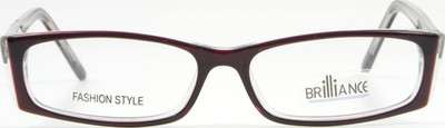 Brilliance 3322 DEEP WINE /CLEAR  Acetate Eyeglasses Glasses Frame 51-14-140 NEW