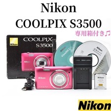 Nikon COOLPIX S3500 Pink Compact Digital Camera Tested Working Seller Japan
