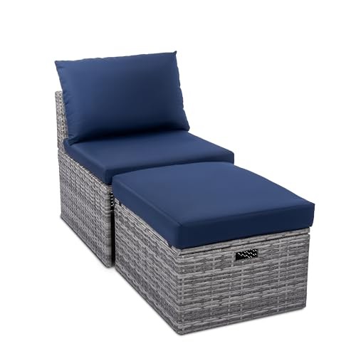 Backyard Expressions 2 Pc. Outdoor Wicker Conversation Chair Set