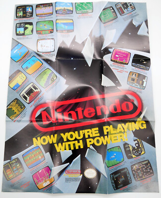 NES Nintendo Now Your Playing With Power Insert Poster
