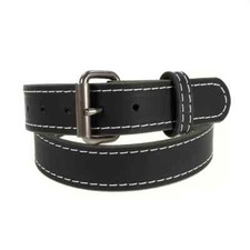 Men's Genuine Buffalo Leather Belt - 1 1/2" Wide, Handmade, Black  Brown USA,UK